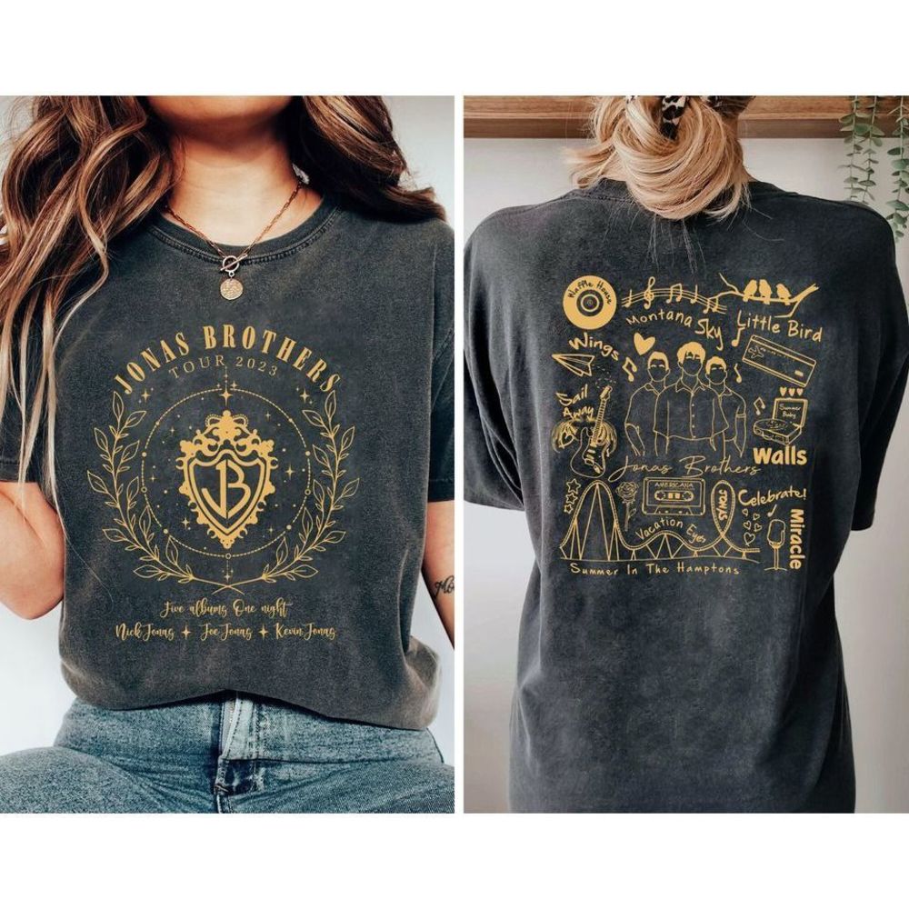Jonas Brothers 2 Sided Shirt Jonas Brothers Tour Shirt